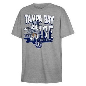 Youth Mitchell & Ness Gray Tampa Bay Lightning Popsicle Unisex T-shirt